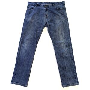 Dearborn Denim Mens Tailored Fit Dark Wash Jeans Size 40 Made in Chicago Blue